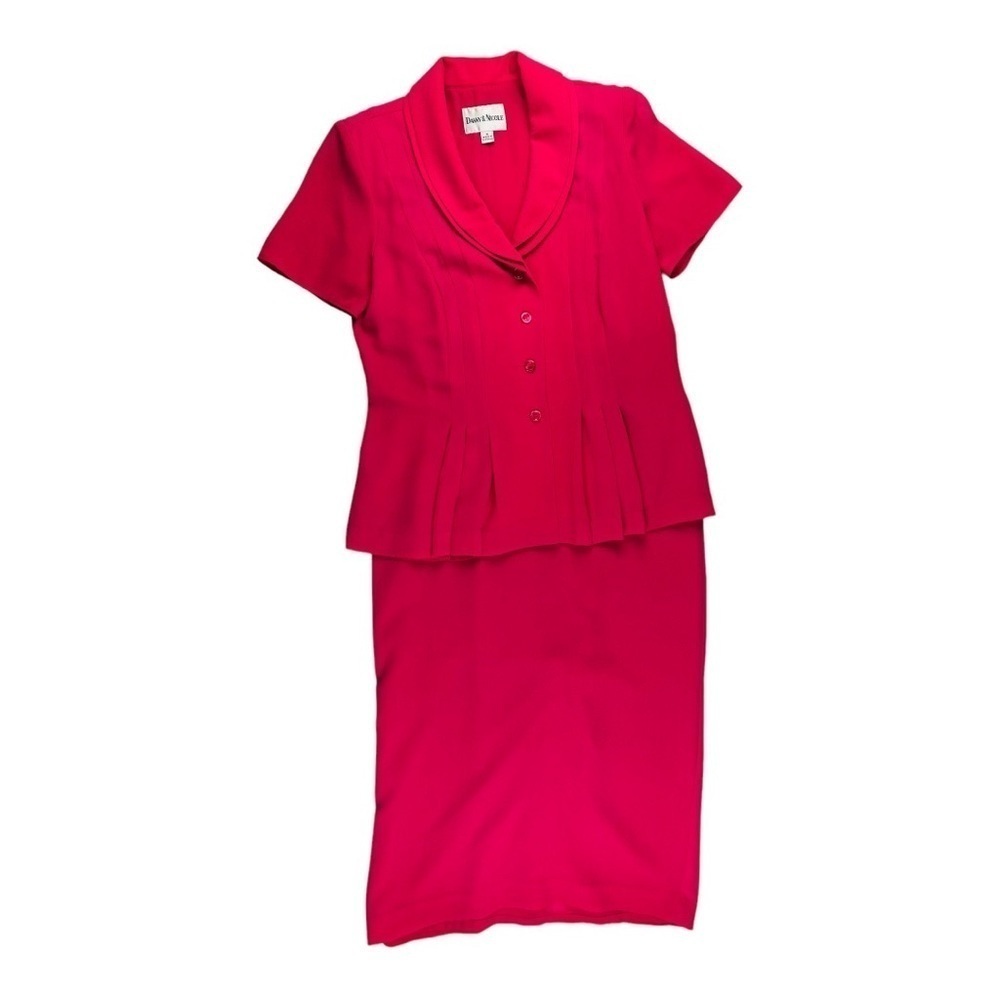 Vintage Danny & Nicole Dress Suit 2 Piece Pink Size 8